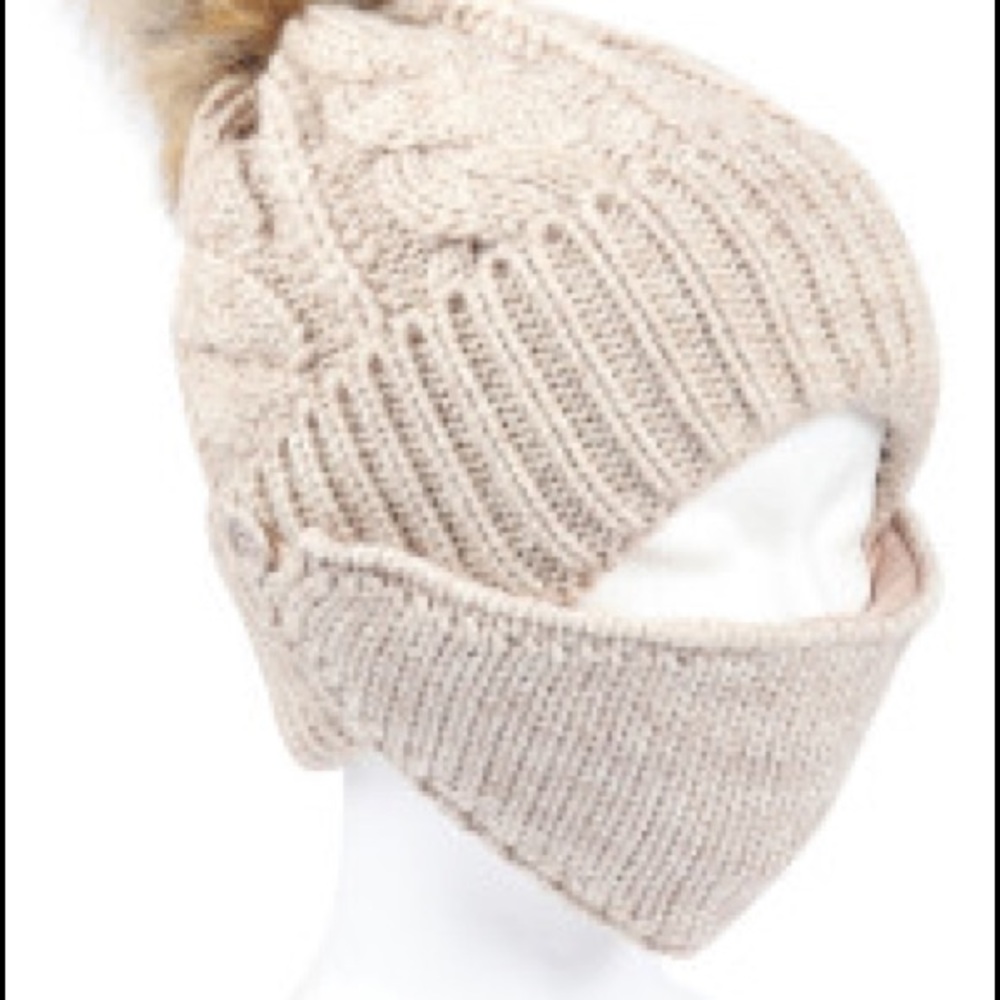 Beanie and mask set in Cream NWT - Picture 3 of 7